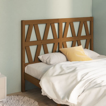 Testiera per Letto ambra 126x4x100 cm in Legno Massello di Pino - homemem39