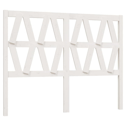 Testiera per Letto Bianca 146x4x100cm in Legno Massello di Pino - homemem39