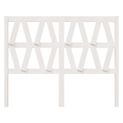Testiera per Letto Bianca 146x4x100cm in Legno Massello di Pino - homemem39