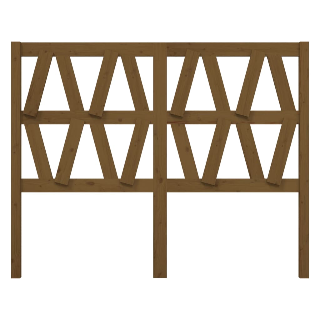 Testiera per Letto ambra 146x4x100 cm in Legno Massello di Pino