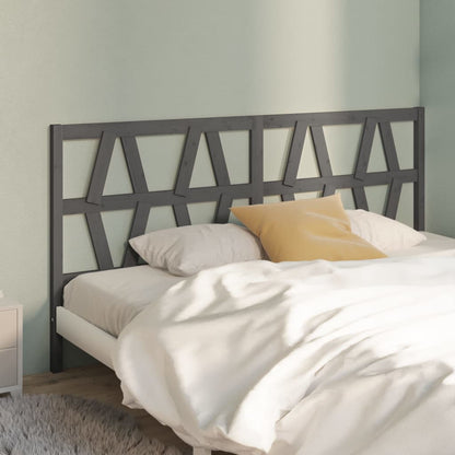 Testiera per Letto Grigia 206x4x100cm in Legno Massello di Pino - homemem39