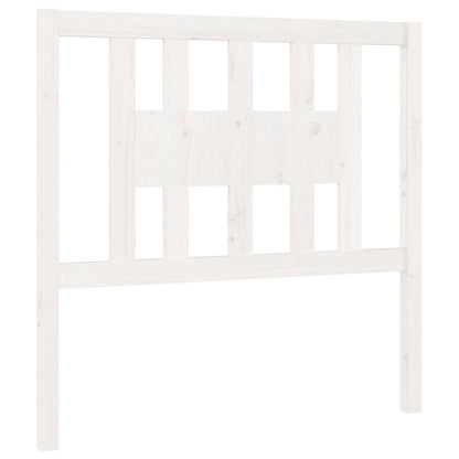 Testiera per Letto Bianca 96x4x100 cm in Legno Massello di Pino - homemem39