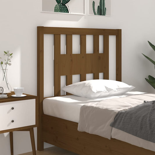 Testiera per Letto ambra 106x4x100 cm in Legno Massello di Pino - homemem39