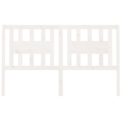 Testiera per Letto Bianca 166x4x100cm in Legno Massello di Pino - homemem39