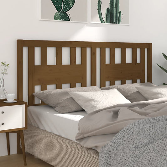 Testiera per Letto ambra 206x4x100 cm in Legno Massello di Pino - homemem39