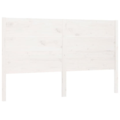 Testiera per Letto Bianca 146x4x100cm in Legno Massello di Pino - homemem39