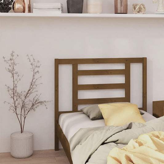 Testiera per Letto ambra 106x4x100 cm in Legno Massello di Pino - homemem39