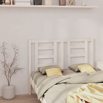 Testiera per Letto Bianca 126x4x100cm in Legno Massello di Pino - homemem39