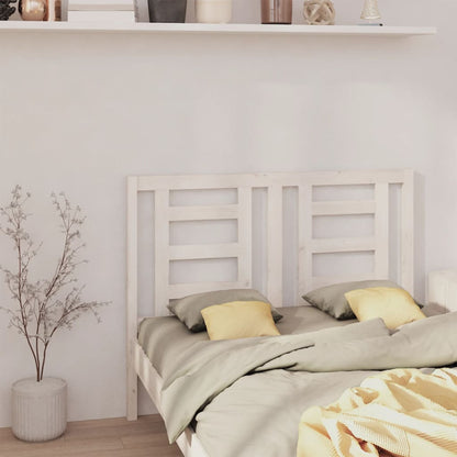 Testiera per Letto Bianca 146x4x100cm in Legno Massello di Pino - homemem39