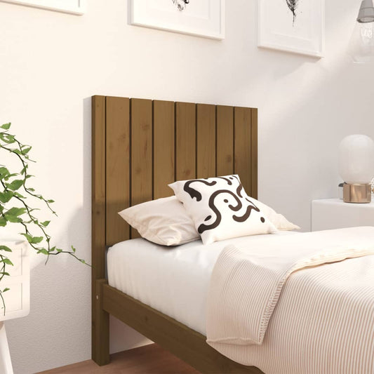 Testiera per Letto ambra 80,5x4x100cm in Legno Massello di Pino - homemem39