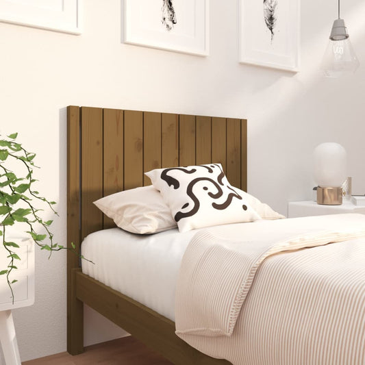 Testiera per Letto ambra 95,5x4x100cm in Legno Massello di Pino