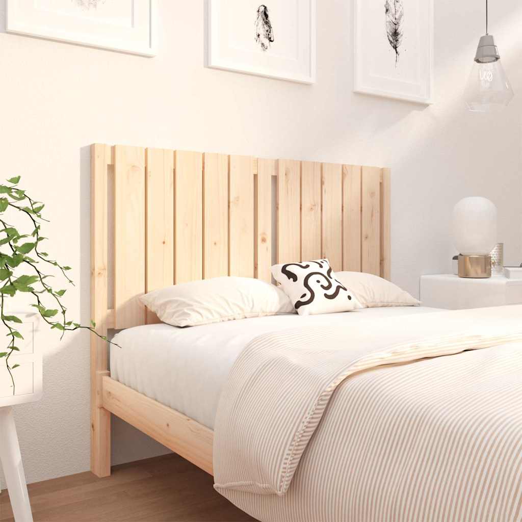 Testiera per Letto 125,5x4x100 cm in Legno Massello di Pino | homemem39