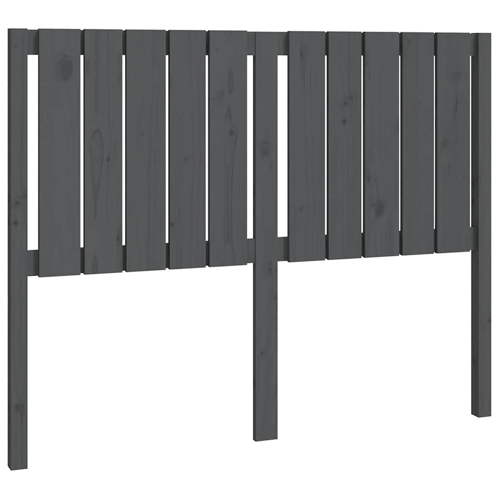 Testiera per Letto Grigia 125,5x4x100 cm Legno Massello di Pino - homemem39