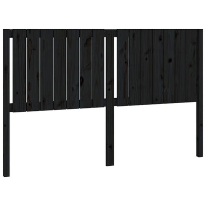 Testiera per Letto Nera 165,5x4x100cm in Legno Massello di Pino - homemem39