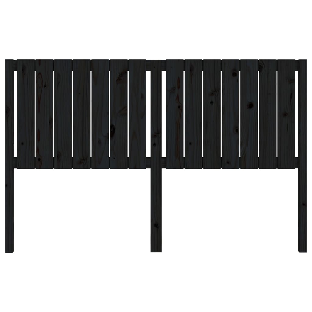Testiera per Letto Nera 165,5x4x100cm in Legno Massello di Pino - homemem39