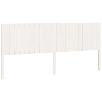 Testiera per Letto Bianca 205,5x4x100 cm Legno Massello di Pino - homemem39