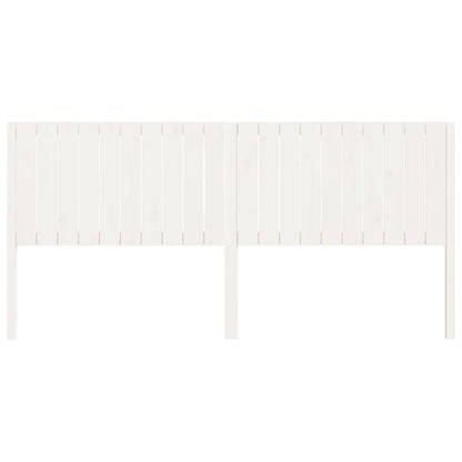 Testiera per Letto Bianca 205,5x4x100 cm Legno Massello di Pino - homemem39