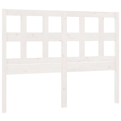 Testiera per Letto Bianca 205,5x4x100 cm Legno Massello di Pino - homemem39