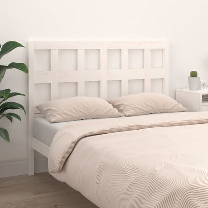 Testiera per Letto Bianca 205,5x4x100 cm Legno Massello di Pino - homemem39