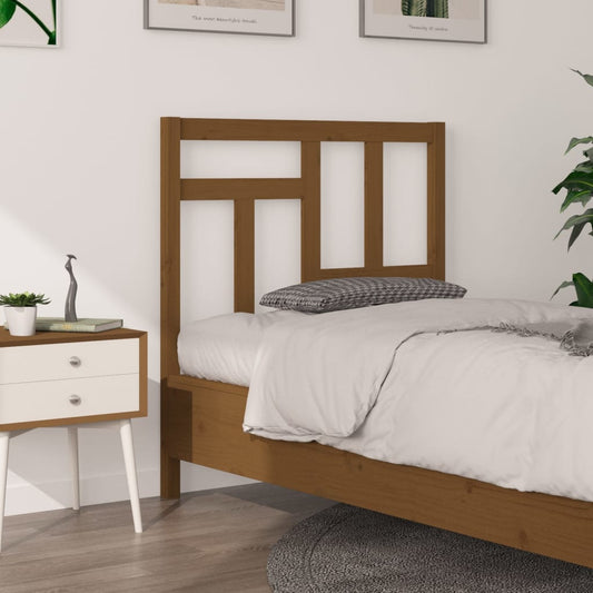 Testiera per Letto ambra 95,5x4x100cm in Legno Massello di Pino - homemem39