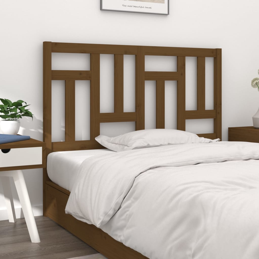 Testiera per Letto ambra 125,5x4x100 cm Legno Massello di Pino - homemem39