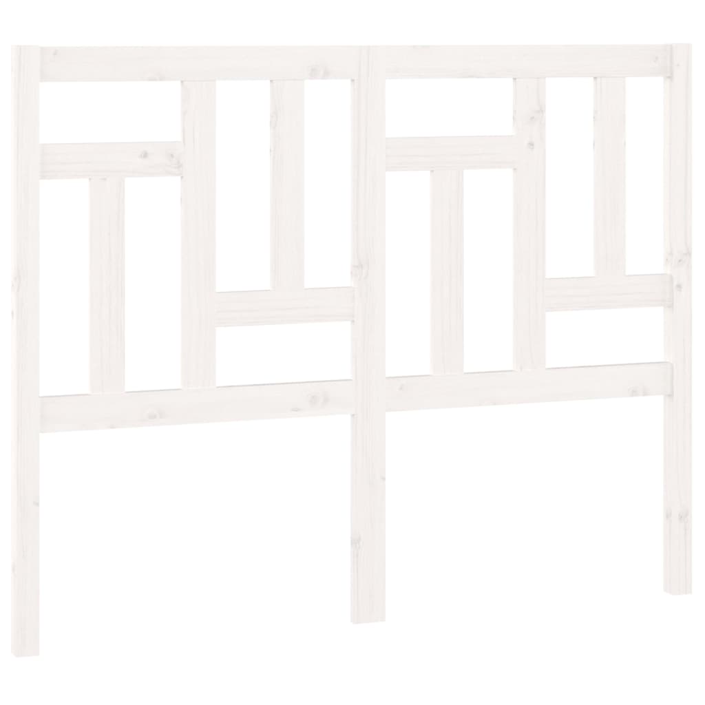 Testiera per Letto Bianca 155,5x4x100 cm Legno Massello di Pino - homemem39