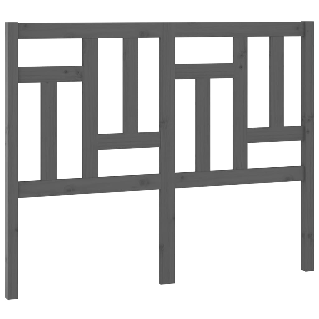 Testiera per Letto Grigia 205,5x4x100 cm Legno Massello di Pino - homemem39