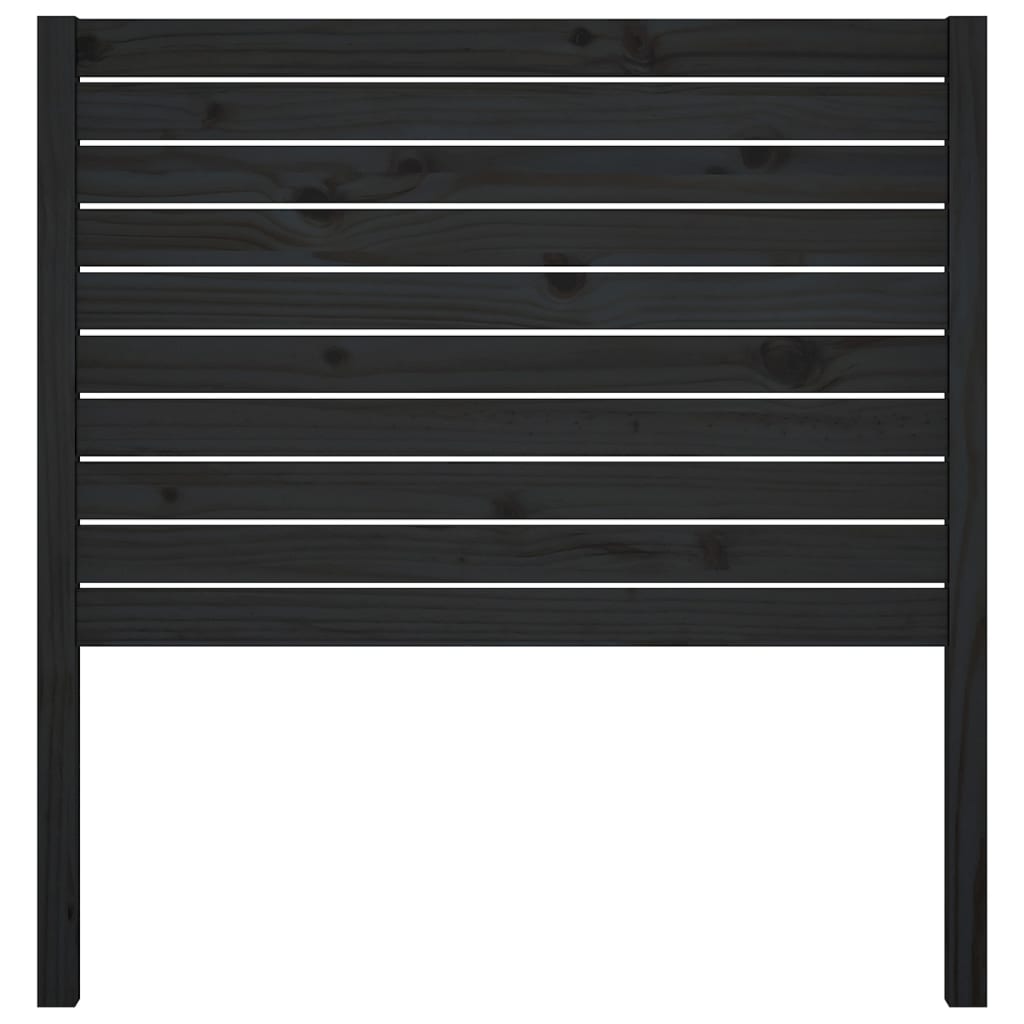 Testiera per Letto Nera 96x4x100 cm in Legno Massello di Pino - homemem39