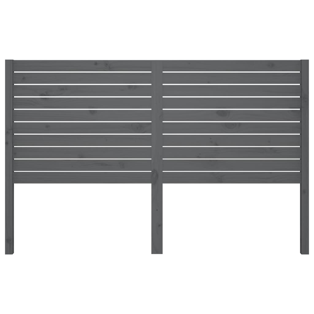 Testiera per Letto Grigia 126x4x100cm in Legno Massello di Pino - homemem39