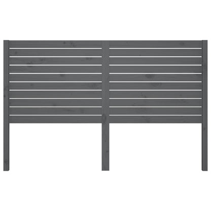 Testiera per Letto Grigia 126x4x100cm in Legno Massello di Pino - homemem39