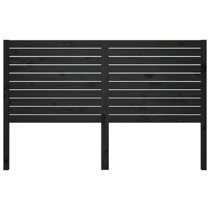 Testiera per Letto Nera 126x4x100 cm in Legno Massello di Pino - homemem39
