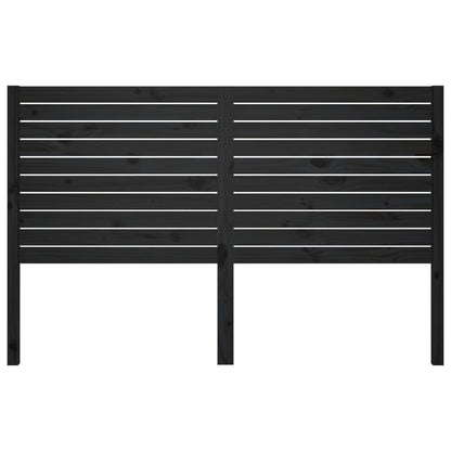 Testiera per Letto Nera 146x4x100 cm in Legno Massello di Pino - homemem39