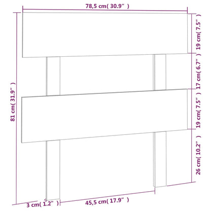 Testiera per Letto ambra 78,5x3x81 cm in Legno Massello di Pino - homemem39
