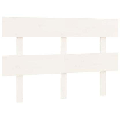 Testiera per Letto Bianca 124x3x81 cm in Legno Massello di Pino - homemem39