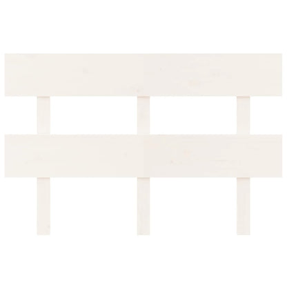 Testiera per Letto Bianca 124x3x81 cm in Legno Massello di Pino - homemem39