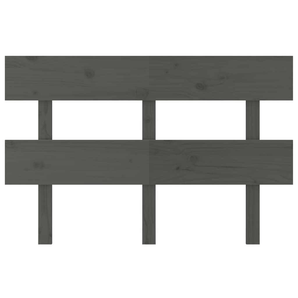 Testiera per Letto Grigia 138x3x81 cm in Legno Massello di Pino - homemem39