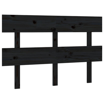 Testiera per Letto Nera 138x3x81 cm in Legno Massello di Pino | homemem39