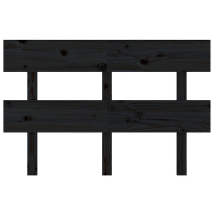 Testiera per Letto Nera 138x3x81 cm in Legno Massello di Pino | homemem39