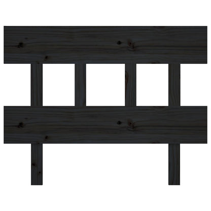 Testiera per Letto Nera 78,5x3x81 cm Legno Massello di Pino - homemem39