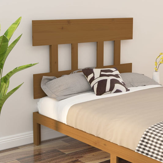 Testiera per Letto ambra 103,5x3x81cm in Legno Massello di Pino - homemem39