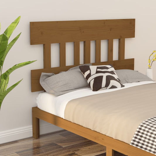 Testiera per Letto ambra 138,5x3x81cm in Legno Massello di Pino - homemem39