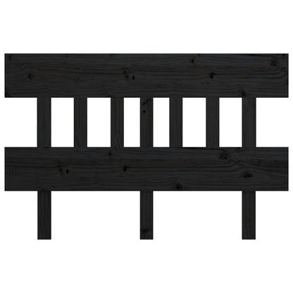 Testiera per Letto Nera 163,5x3x81 cm in Legno Massello di Pino - homemem39