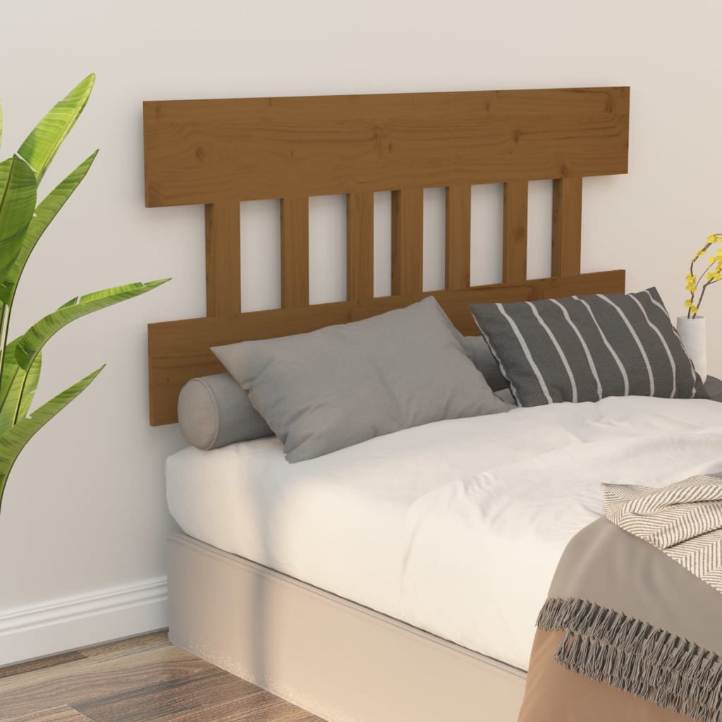 Testiera per Letto ambra 183,5x3x81cm in Legno Massello di Pino - homemem39