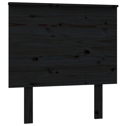 Testiera per Letto Nera 79x6x82,5 cm in Legno Massello di Pino - homemem39