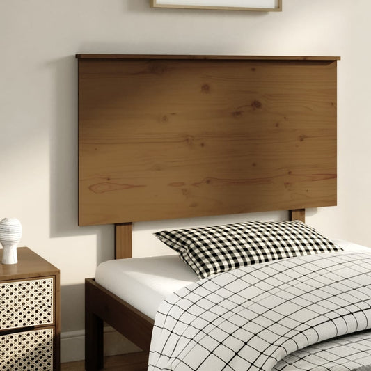Testiera per Letto ambra 104x6x82,5cm in Legno Massello di Pino - homemem39