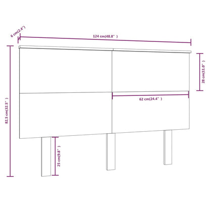 Testiera per Letto ambra 124x6x82,5cm in Legno Massello di Pino - homemem39