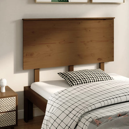 Testiera per Letto ambra 124x6x82,5cm in Legno Massello di Pino - homemem39