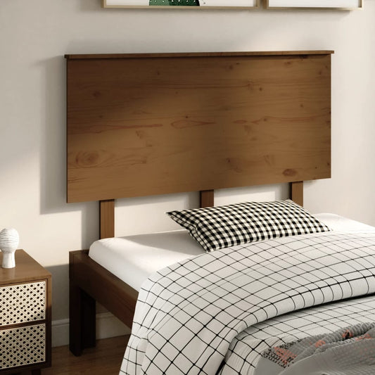 Testiera per Letto ambra 124x6x82,5cm in Legno Massello di Pino - homemem39