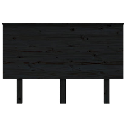 Testiera per Letto Nera 124x6x82,5 cm in Legno Massello di Pino - homemem39