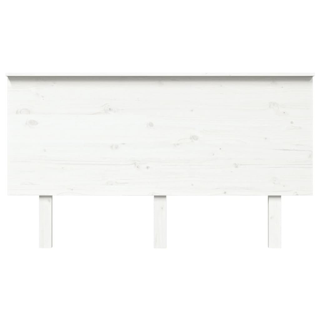Testiera per Letto Bianca 144x6x82,5cm Legno Massello di Pino - homemem39